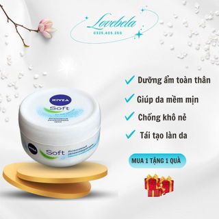 Kem dưỡng ẩm Nivea Soft chống khô nẻ dưỡng da chống lão hóa cam kết nẻ mấy cững hết [𝐓𝐚̣̆𝐧𝐠 𝐦𝐚́𝐲 𝐦𝐚𝐬𝐬𝐚𝐠𝐞 𝐦𝐚̣̆𝐭]