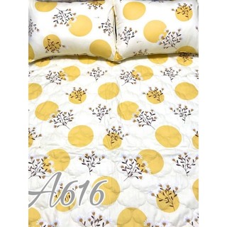 Ga lẻ + 2 vỏ gối nằm cotton in logo thương hiệu