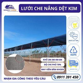 Khổ 2x10m lưới che nắng lưới che mưa dệt kim đài loan đã may viền đóng khoen sẵn