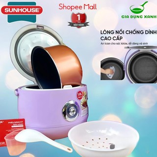 Nồi cơm điện sunhouse happytime htd8521 1.8 lít, lòng nồi chống dính