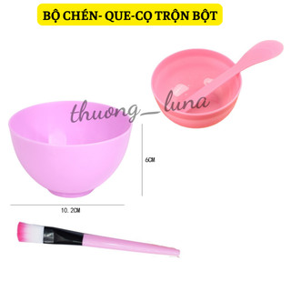 Bát trộn đắp mặt nạ , que nhựa trộn mặt nạ chổi quyét mask