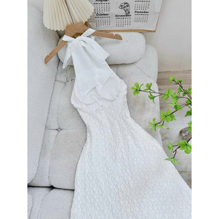 ( Hàng có sẵn ) Đầm maxi ren cổ yếm