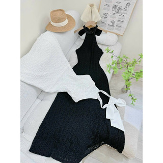 ( Hàng có sẵn ) Đầm maxi ren cổ yếm