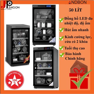 Tủ chống ẩm máy ảnh 50 lít chính hãng Andbon( AB-50C, AD-50S, AD-50C) + quà tặng