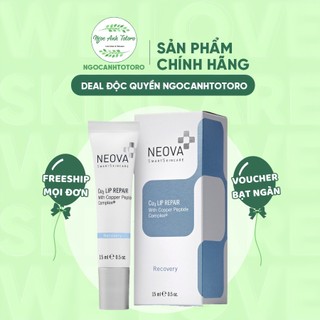   Hàng Công Ty  Kem dưỡng ẩm và căng bóng môi Neova Cu3 Lip GIẢM THÂM VÀ XÓA NHĂN NEOVA CU3 INTENSIVE LIP REPAIR 14g 
