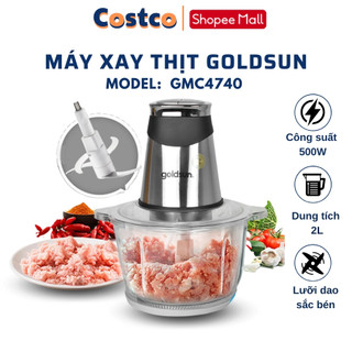 Máy xay thịt Goldsun GMC4740 công suất 500W dung tích 2L lưỡi dao 4 cánh inox máy xay đa năng