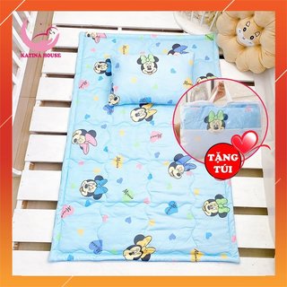 Bộ gối nệm cho bé đi học ,nhiều kích cỡ, vải Tencel cực mềm mát, họa tiết đáng yêu