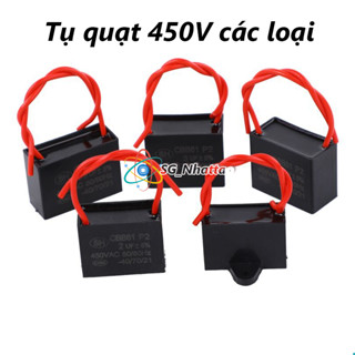 Tụ quạt điện 450V các loại 1uF 1.5uF 2uF 2.5uF 3uF 4uF 5uF 6uF 8uF 10uF 12uF chuyên dụng sửa quạt