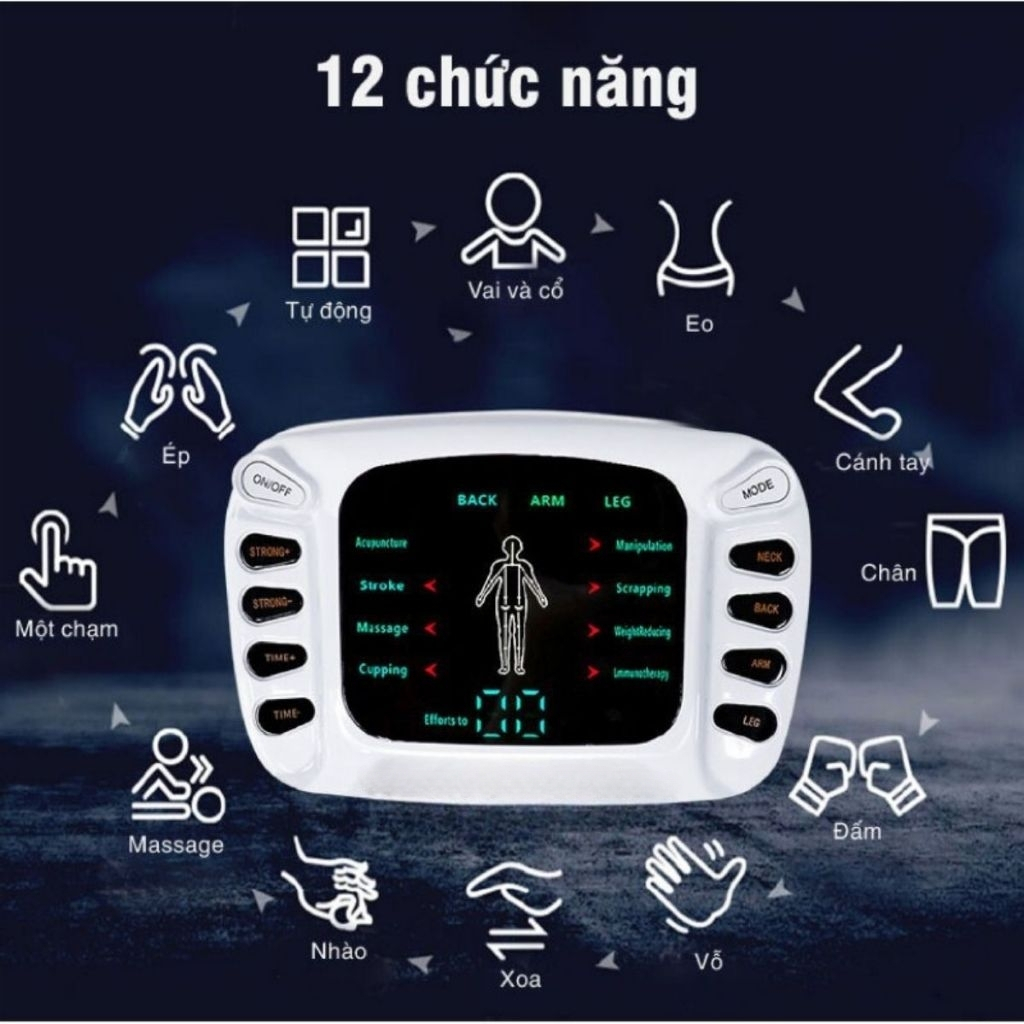 Máy massage cổ vai gáy xung điện YTK-309B hỗ trợ tăng cường tuần hoàn máu, máy mát xa tại nhà