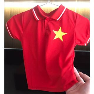 Áo Polo Cờ Đỏ Sao Vàng Trẻ Em Người Lớn In TRƯỚC SAU Đủ Size, Áo Cờ Đỏ Sao Vàng Chất Đẹp Có Cổ _34