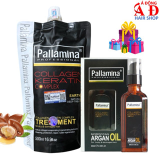  TÚI HẤP DẦU PALLAMINA 500ml TẶNG TINH DẦU 60ml PHỤC HỒI MỀM MƯỢT CHỐNG XƠ RỐI TÓC 
