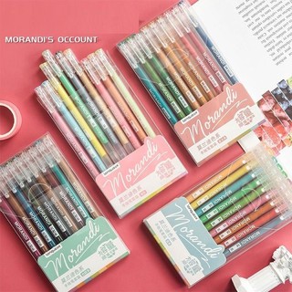 Bút gel màu morandi set 9 màu cao cấp
