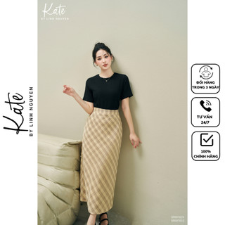 Áo tie shirt 7029 - chân váy polka dot skirt 7032 thời trang kate by linh nguyen
