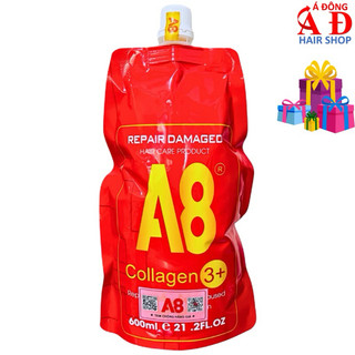 Dầu hấp ủ tóc collagen a8 phục hồi siêu mượt 600ml