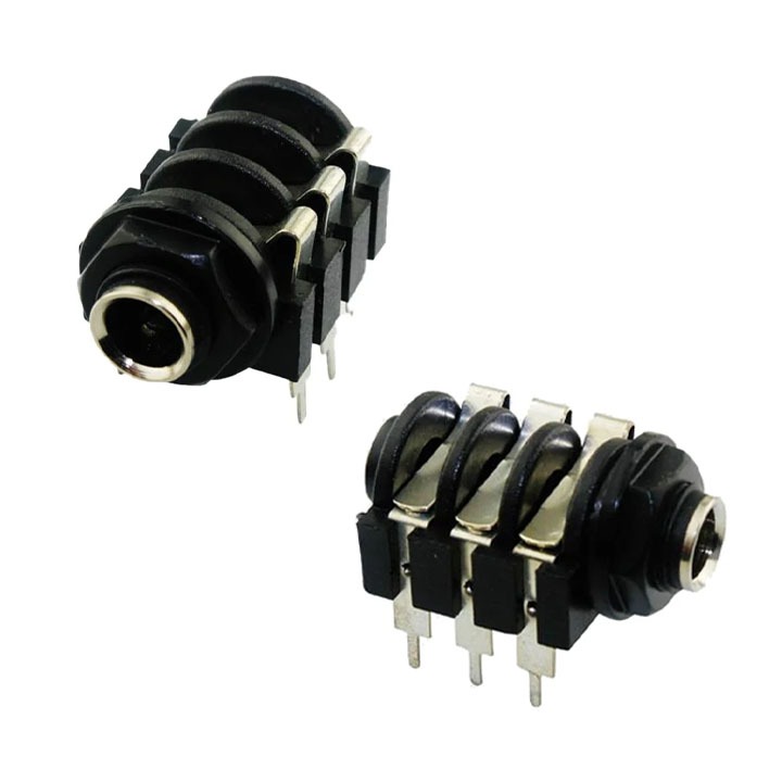 Jack Mic 6.35mm 6P Cái Chân Cắm