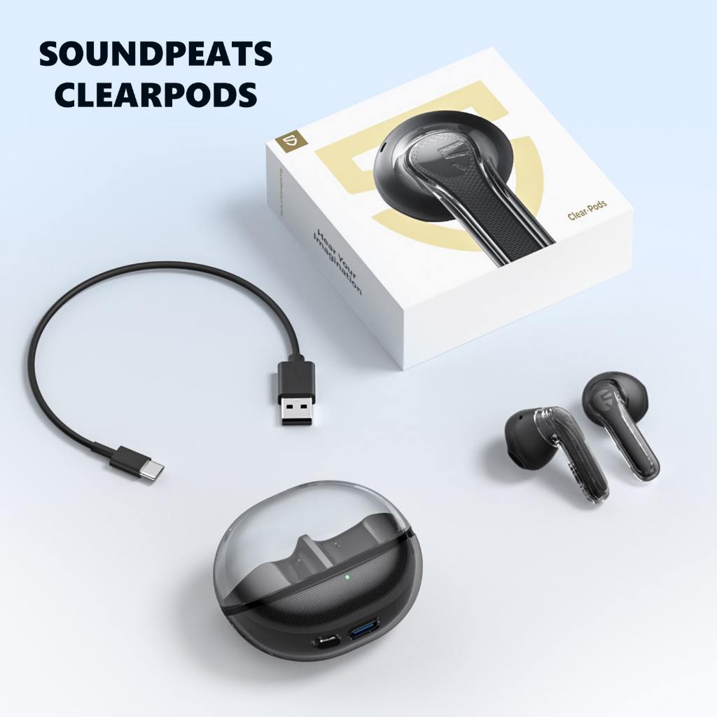 Tai nghe True Wireless SoundPEATS Clear / ClearPods | Mic Kép ENC | Bluetooth 5.3 | BigBuy360 - bigbuy360.vn