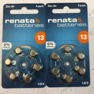 Pin máy trợ thính renata a13 d10 pin pr48 1.45v vỉ 6 viên