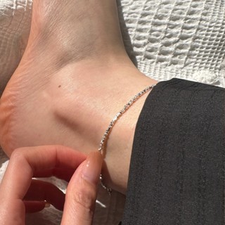  Lắc chân vòng chân nữ bạc s925 hạt vỡ trơn basic LC59 Cá jewelry 