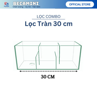 Lọc tràn 30cm COMBO 3 ngăn chứa vật liệu lọc cho hồ cá cảnh