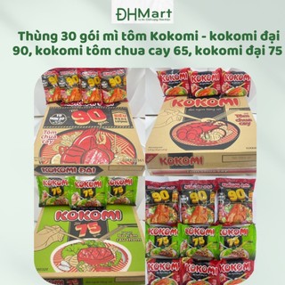Mì tôm Kokomi, Thùng mì Kokomi 30 gói, mì kokomi đại 90, mì kokomi đại 75, kokomi tôm chua cay 65g