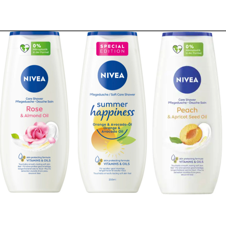 Sữa tắm Nivea các loại 250ml, hàng Đức