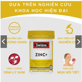 Viên Bổ Sung Kẽm Swisse Ultiboost Zinc+ chính hãng ÚC