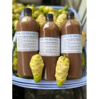 Combo 3 chai loại 1 lít Nước cốt nhàu ngâm đường phèn nguyên chất