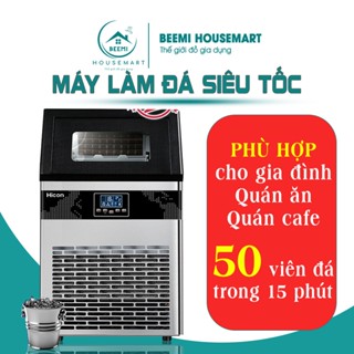 Máy làm đá viên cho gia đình HICON HZB-80F siêu nhanh một lần 50 viên - Máy làm đá mini cho quán ăn quán cafe văn phòng