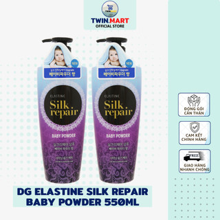 Dầu gội chăm sóc và nuôi dưỡng tóc Elastine Silk Repair Baby Powder 550ml nhập khẩu Hàn Quốc