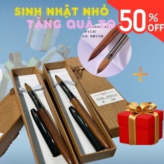 CỌ ĐẮP BỘT 100% LÔNG CHỒN LÔNG TỰ NHIÊN SIÊU ÊM SIÊU MƯỚT - BẤM SẴN ĐẦU CỌ CHANH NAIL
