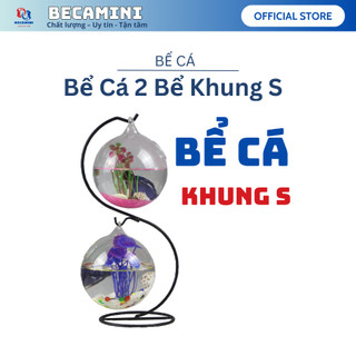 Bể cá mini để bàn treo mini S