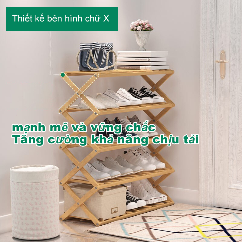 HEINO Kệ Để Giày Dép Nhiều Tầng Được Dành Cho Nhà Cử Thiết Kế Đơn Giản Gỗ Tre Cao Cấp Nhập Khẩu Mỹ | BigBuy360 - bigbuy360.vn