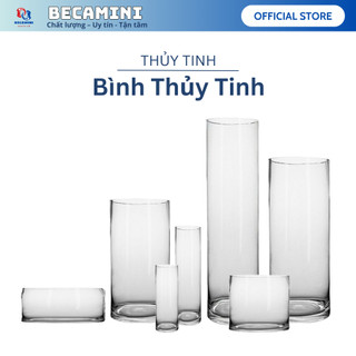 Chậu thủy tinh trụ tròn để bàn