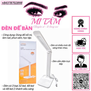 Đèn nối mi, làm nail, đèn dài để bàn học tập, có 3 nấc siêu sáng _ Dụng cụ nối mi _ Phụ liệu nối mi Mi Tâm