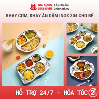 Khay cơm, khay ăn dặm inox 304 an toàn tuyệt đối cho bé