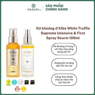 Serum D'Alba dạng xịt khoáng căng bóng da First Spray Serum tăng cường độ đàn hồi mờ vết nhăn và chống lão hoá 50ml