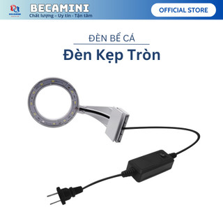 Đèn LED TRÒN kẹp thành hồ cá, hồ thủy sinh từ 15 đến 40cm