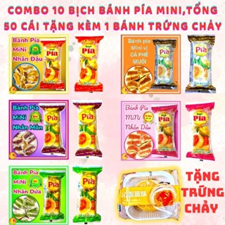 Combo 10 túi bánh pía mini (50 cái) kèm 1 Trứng Chảy.