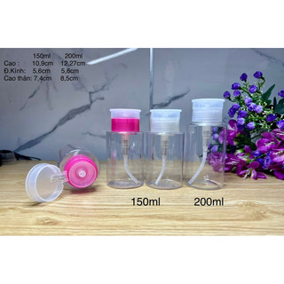  Combo 10 chai lọ nhựa 150ml 200ml đựng toner  tẩy trang  nước hoa hồng 
