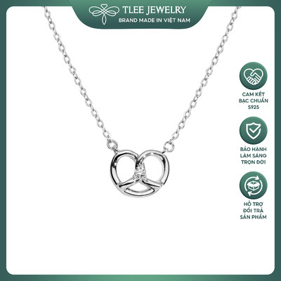 Dây chuyền bạc nữ TLEE mặt trái tim xoắn viên đá nhỏ TLEE JEWELRY D0309