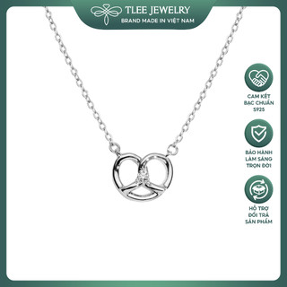 Dây chuyền bạc nữ tlee mặt trái tim xoắn viên đá nhỏ tleejewelry d0309