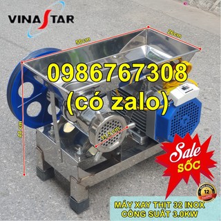 Cối inox 32 - máy đùn thịt, đùn xương 3.0kw, siêu khỏe