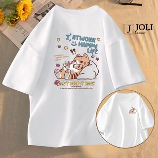 Áo Thun Nữ, Áo Phông Nam Nữ Unisex Tay Lỡ By JOLI Mã TN BST 20 Chất Cotton Form Rộng Phong Cách Ulzzang