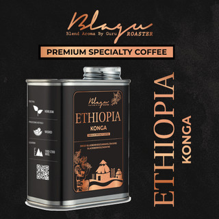 Cà phê blagu hạt đã rang ethiopia konga | dòng cà phê đặc sản | 100% arabica - heirloom | light medium 250g