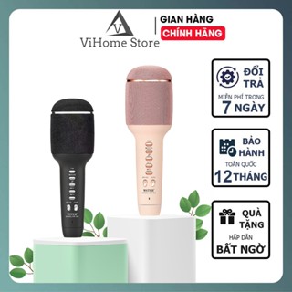 Micro Karaoke Bluetooth Kèm Loa Bluetooth Mini WS-900 Nâng Giọng Cực Chất Loa Bluetooth Karaoke Gia Đình Có Thu Âm