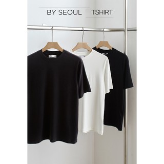 Áo thun trơn basic cổ tròn tay ngắn, vải Cotton cao cấp, phom regular thấm hút mồ hôi tốt - SEOUL