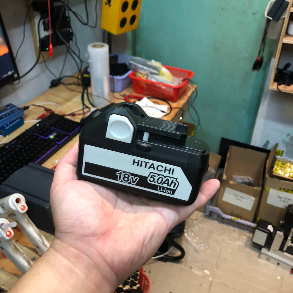 Pin đóng Hitachi, Hikoki, Metaboo 18V 5ah nhận sạc zin, pin gài 5s2p