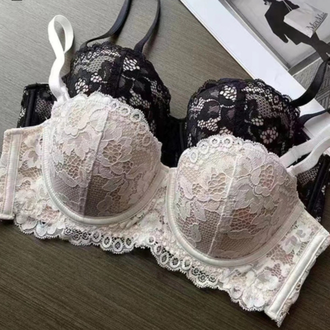 Áo Lót Nữ Ren Hoa Cúp Ngang Có Gọng Đệm Mỏng Mềm Mại Cao Cấp 303 | BigBuy360 - bigbuy360.vn