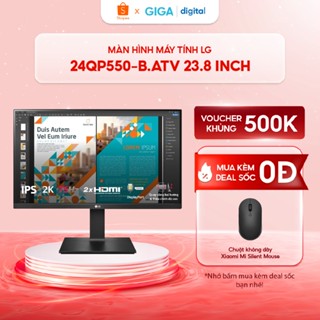 Màn hình máy tính LG 24QP550-B.ATV 23.8 inch - Viền mỏng, điều chỉnh độ nghiêng - Công nghệ AMD FreeSyncTM BH 24TH