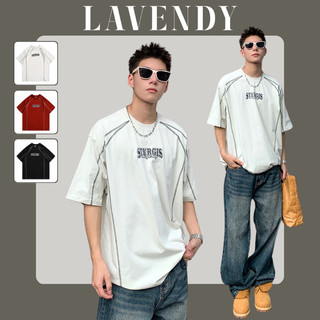   L001  Áo Nam Boy Phố Sturgis Phối Chỉ Line LAVENDY Áo Phông Unisex Cotton Màu Trắng Đen Đỏ 